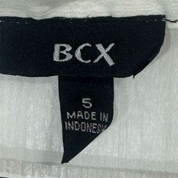 BCX Juniors 5 Sheer Ruffle Bodice Gray Skirt Dress Career Office Cocktail Y2K - Picture 8 of 9